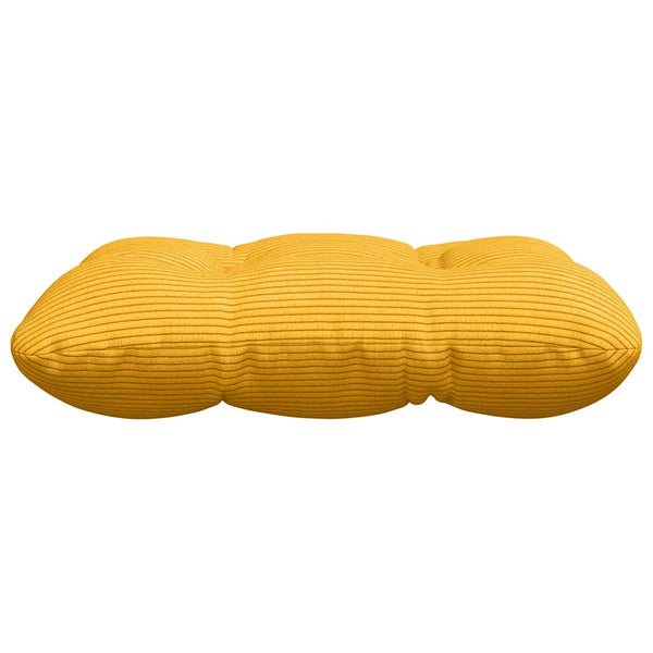 Gelbe Sitzkissen 4er Set Cord 45x45 cm