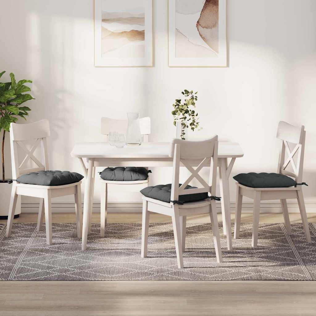 Sitzkissen 4er Set Dunkelgrau 40x40 cm