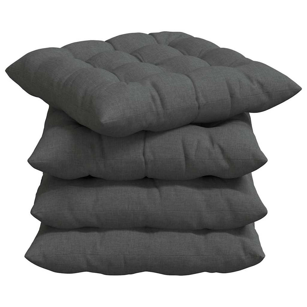 Sitzkissen 4er Set Dunkelgrau 40x40 cm