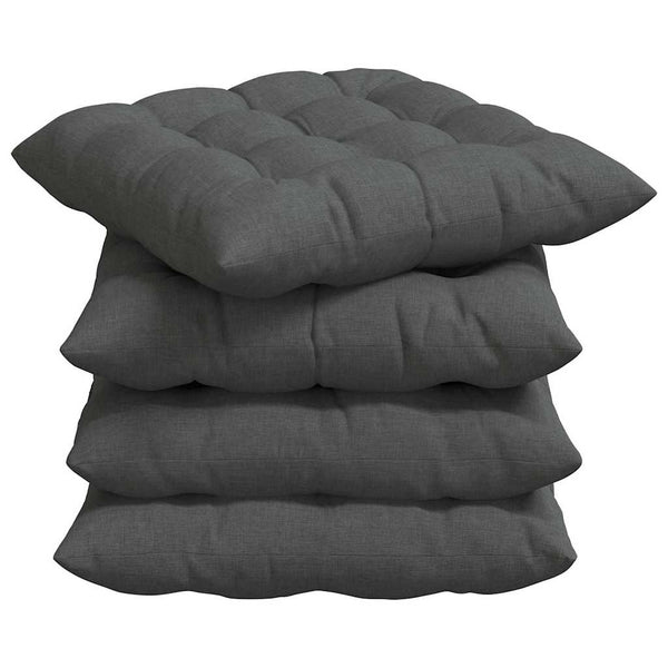 Sitzkissen 4er Set Dunkelgrau 40x40 cm