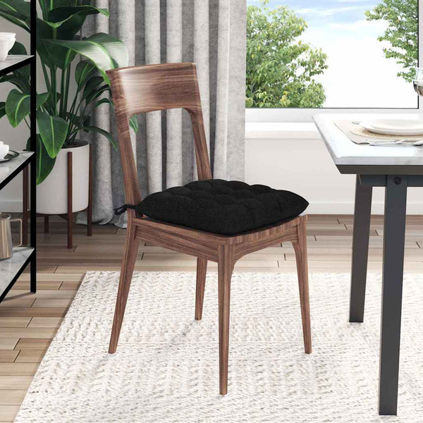 Sitzkissen 4er Set Schwarz 40x40 cm
