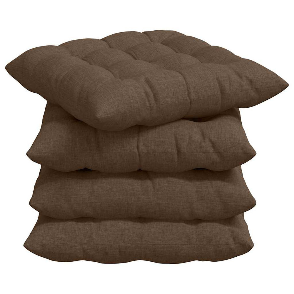 Sitzkissen Braun 4er-Set 40x40 cm