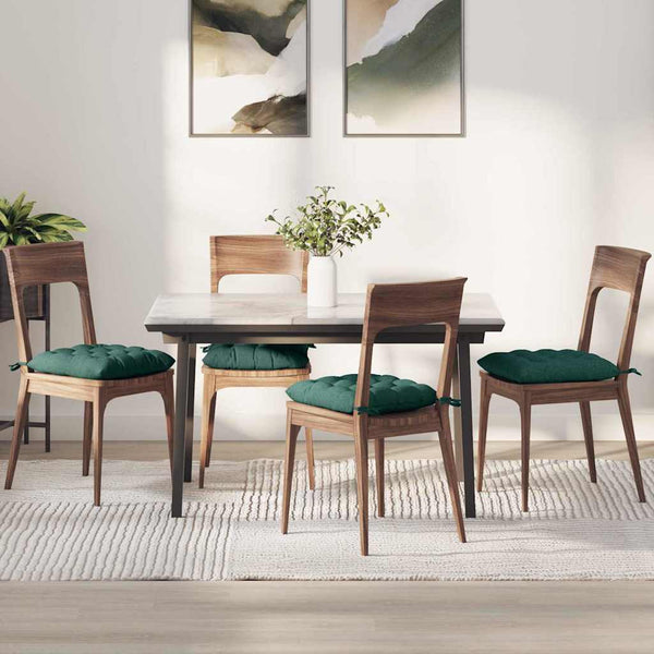 Sitzkissen 4er Set Dunkelgrün 40x40 cm