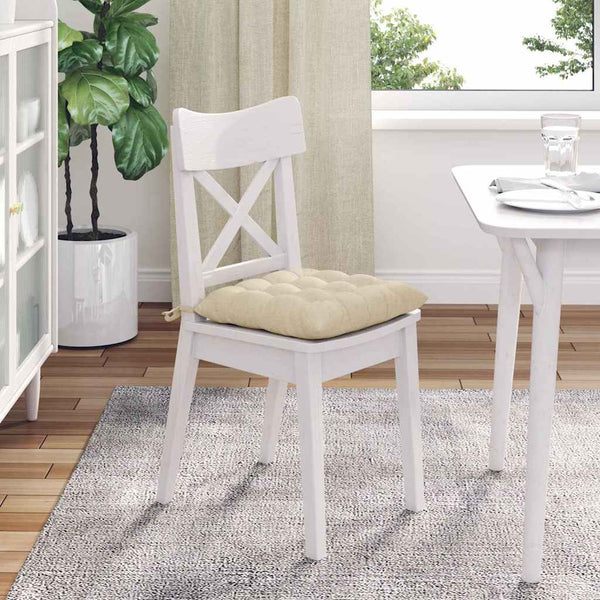 Sitzkissen Creme 4er-Set 40x40 cm