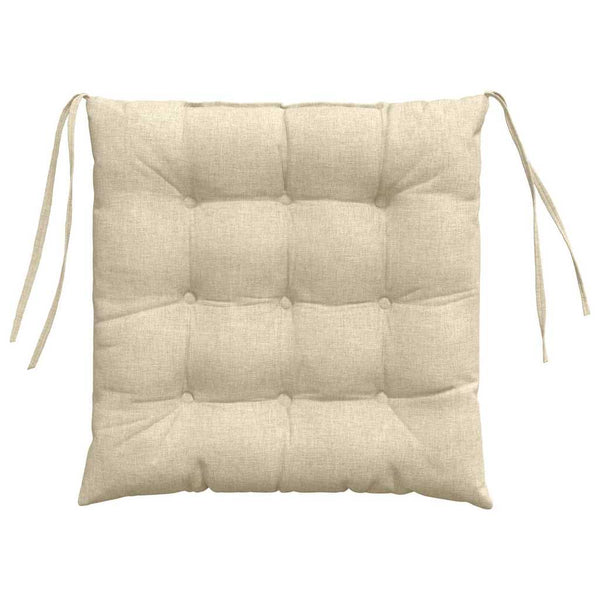 Sitzkissen Creme 4er-Set 40x40 cm