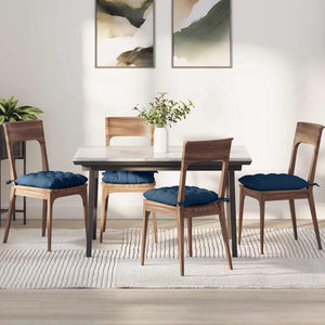 Blaue Sitzkissen 4er-Set, 40x40 cm