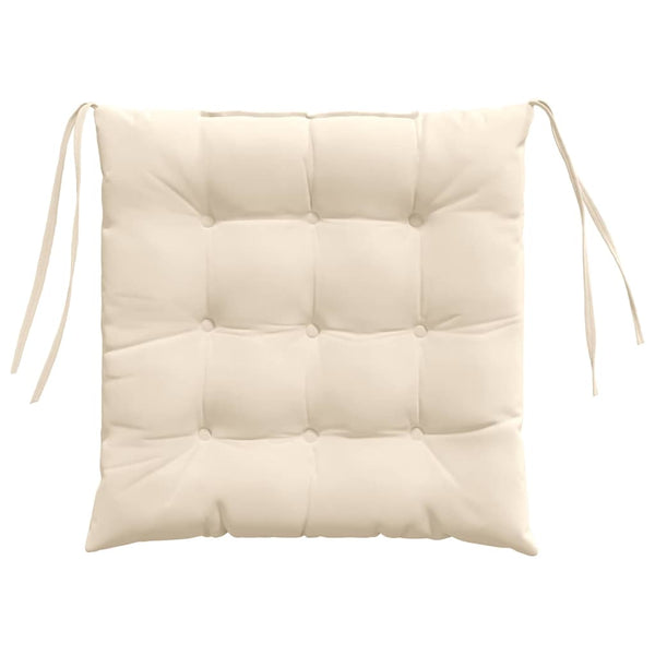 Sitzkissen 4er Set Beige Mikrofaser 40x40 cm