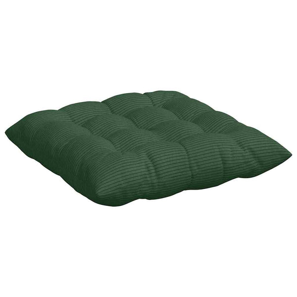 Sitzkissen 4er Set Dunkelgrün Cord