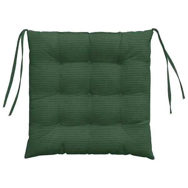 Sitzkissen 4er Set Dunkelgrün Cord