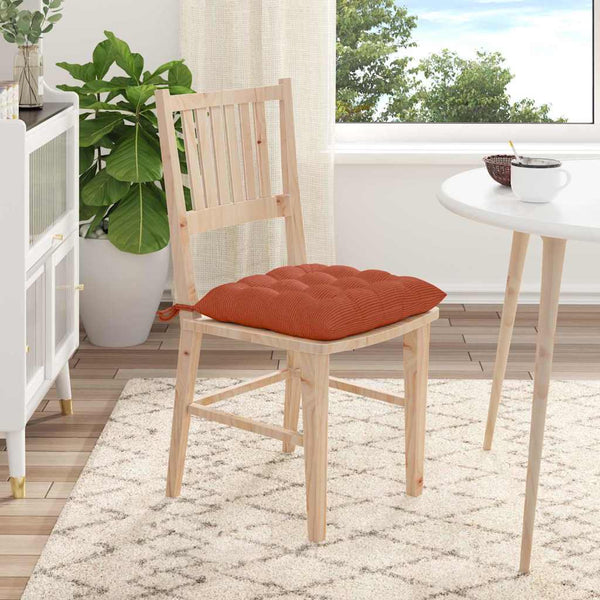 Sitzkissen 4er Set Rot-Orange Cord
