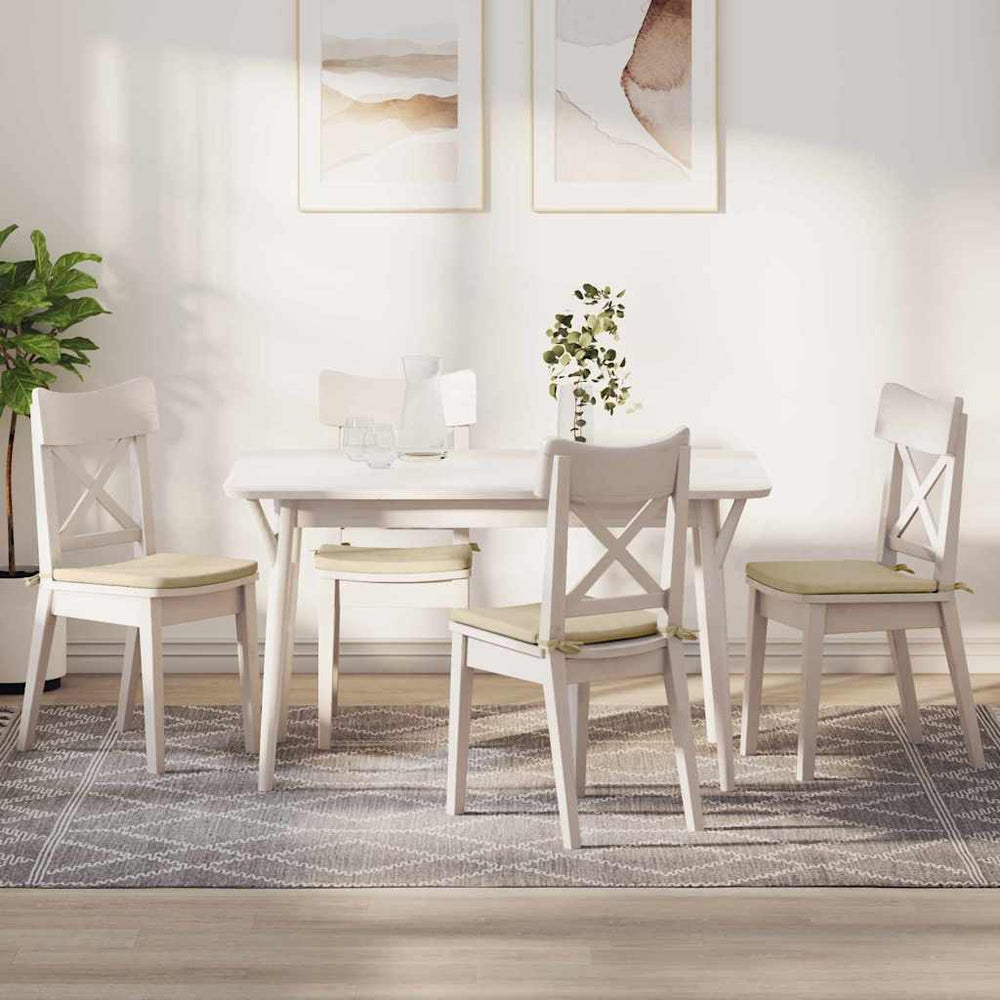 Creme Sitzkissen 4er Set, 40x40 cm