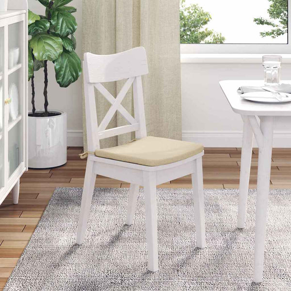 Creme Sitzkissen 4er Set, 40x40 cm