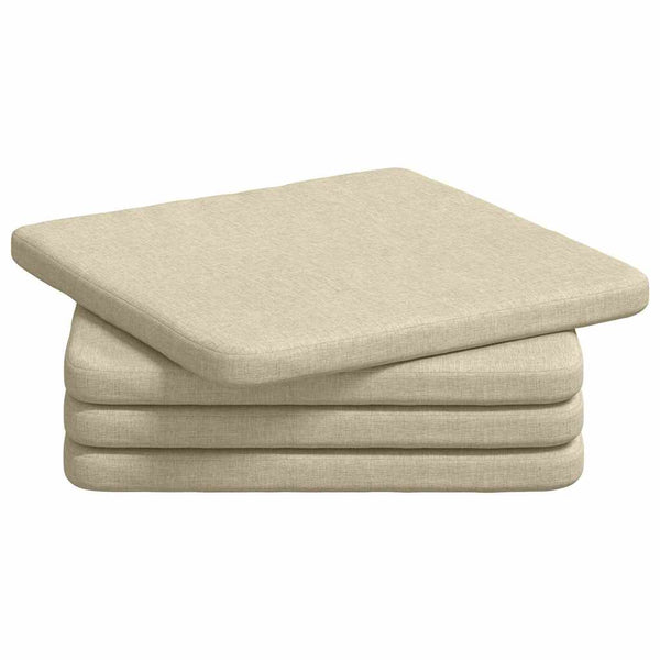 Creme Sitzkissen 4er Set, 40x40 cm