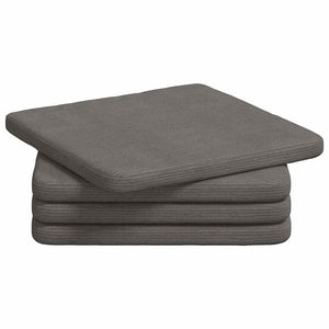 Sitzkissen 4er Set Hellgrau Cord 40x40 cm