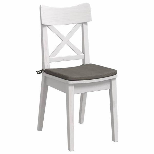 Sitzkissen 4er Set Hellgrau Cord 40x40 cm