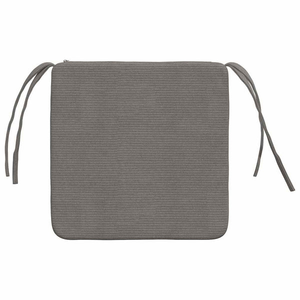 Sitzkissen 4er Set Hellgrau Cord 40x40 cm