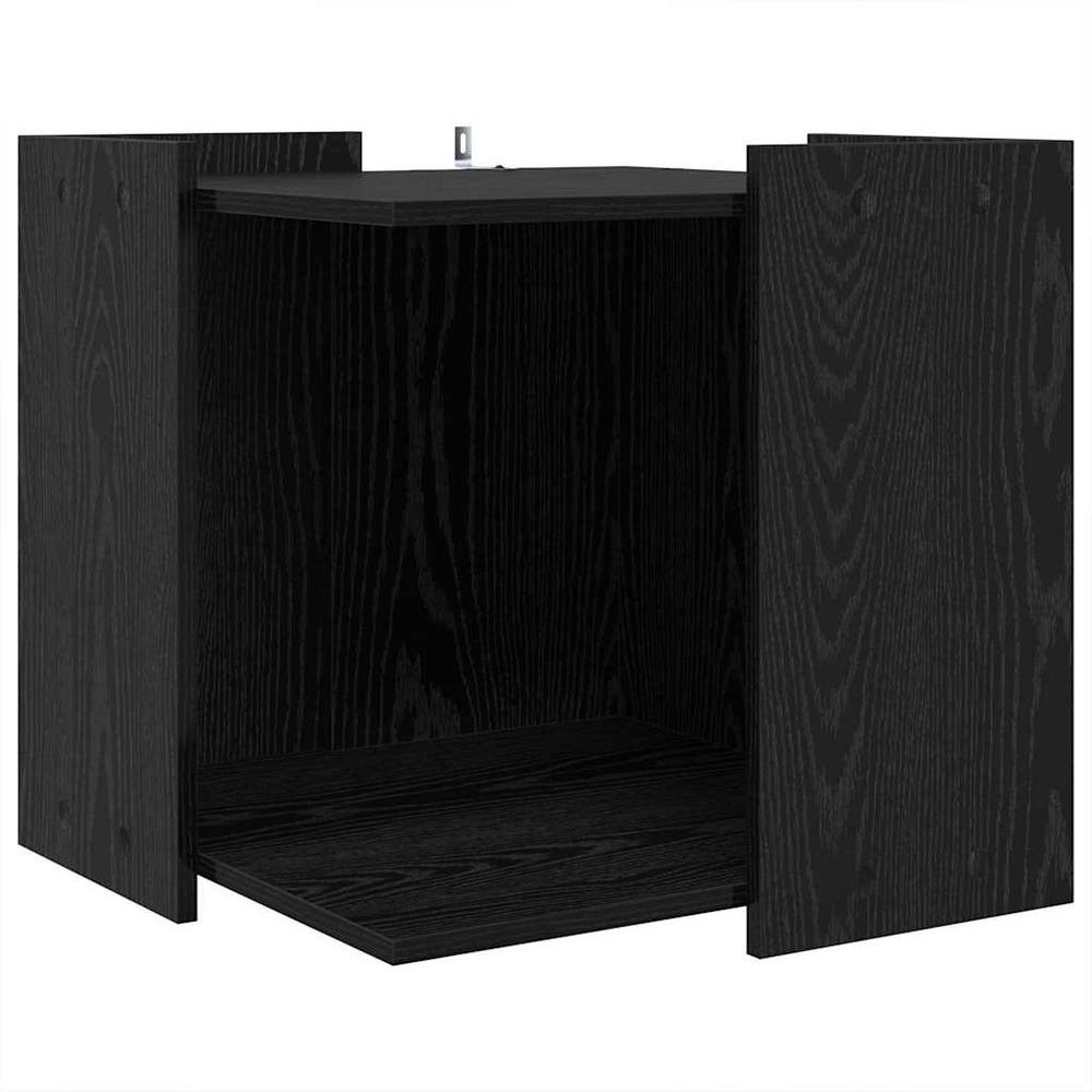 Katzenstreubox Schwarz Eiche 53x53x51cm