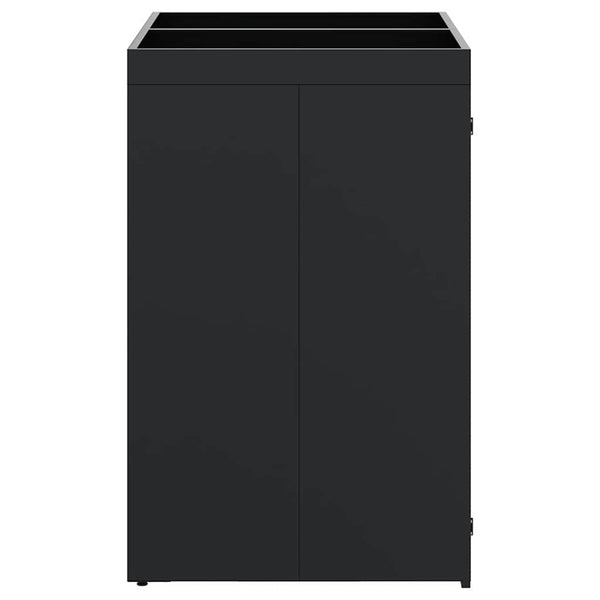 Mülltonnenbox für 2 Tonnen, Schwarz