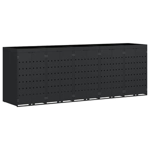 Mülltonnenbox für 5 Tonnen, Schwarz