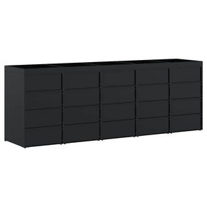 Mülltonnenbox für 5 Tonnen, Schwarz