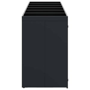 Mülltonnenbox für 6 Tonnen, Schwarz