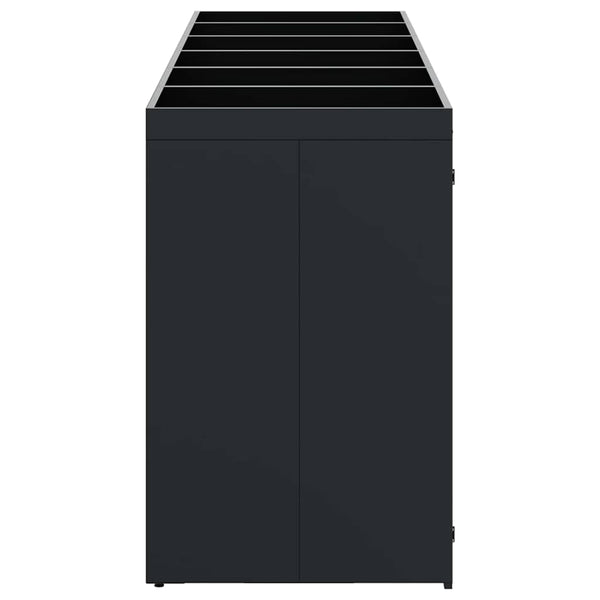 Mülltonnenbox für 6 Tonnen, Schwarz
