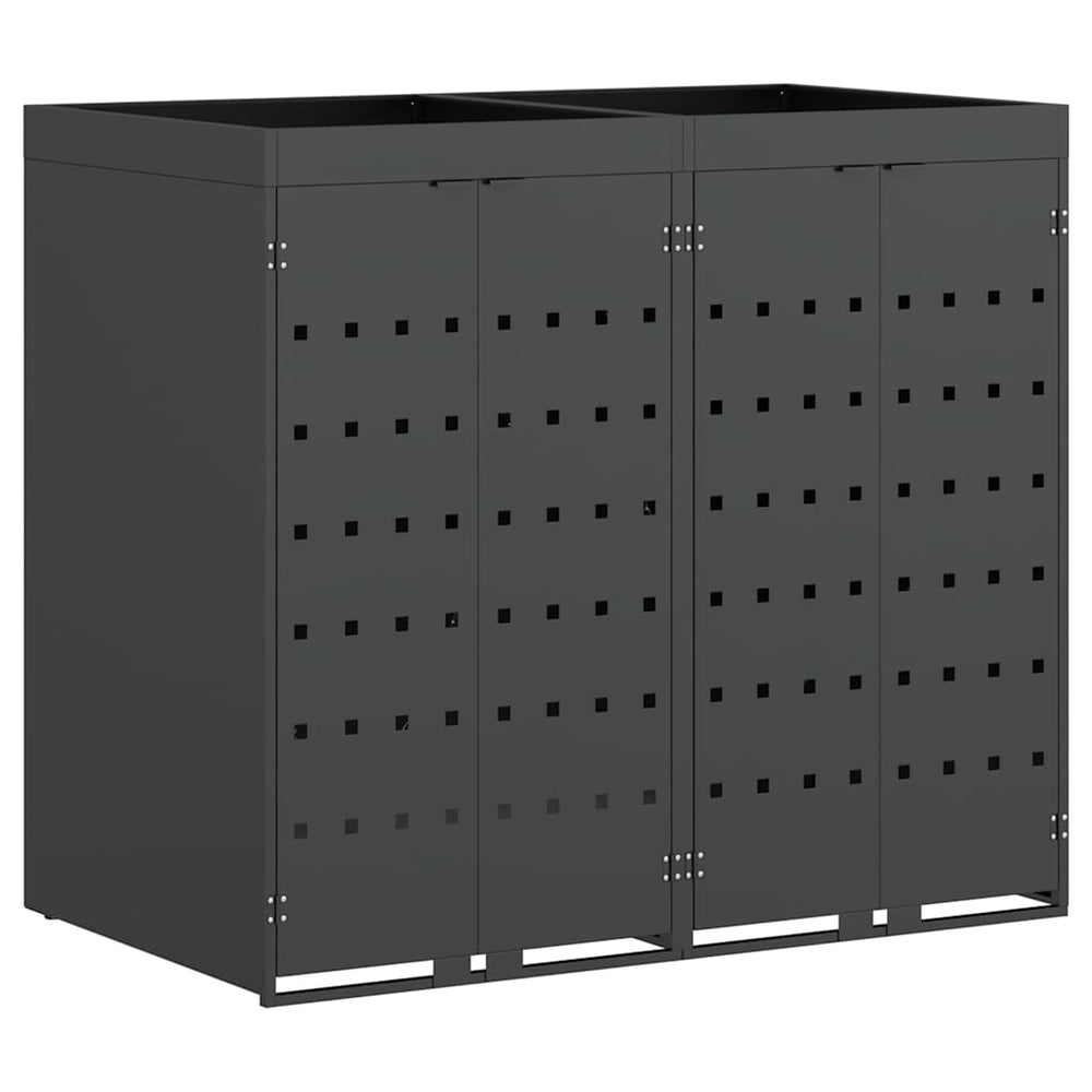 Doppel Mülltonnenbox Anthrazit