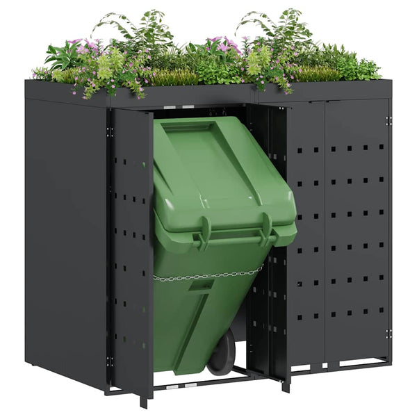 Doppel Mülltonnenbox Anthrazit