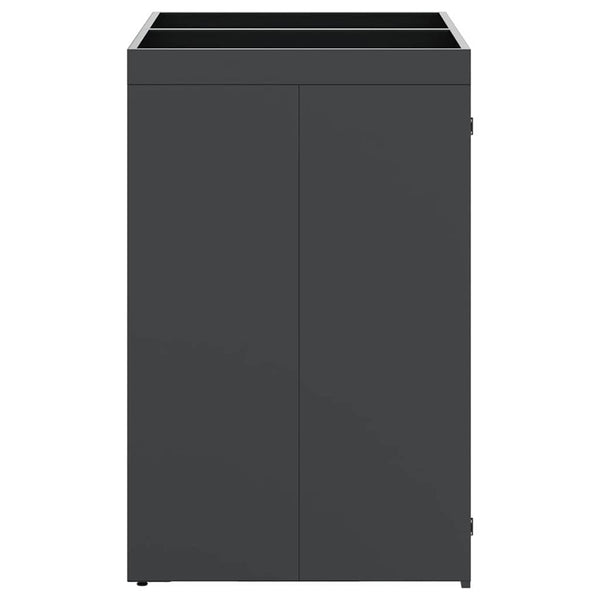 Doppel Mülltonnenbox Anthrazit