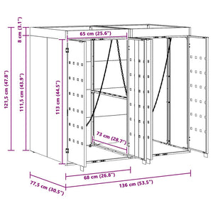 Doppel Mülltonnenbox Anthrazit