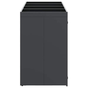 vidaXL Poubelle à roulettes pour 4 conteneurs Anthracite