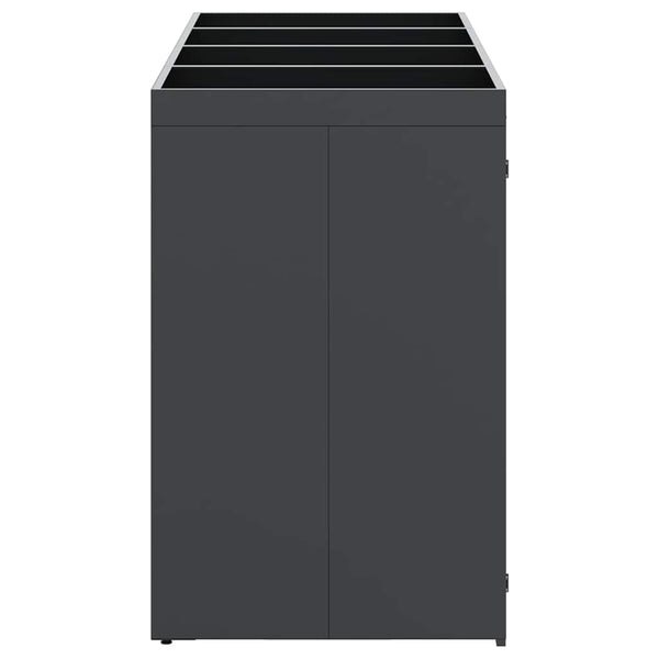 vidaXL Poubelle à roulettes pour 4 conteneurs Anthracite