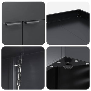 vidaXL Wheelie Bin Shed for 5 Bins Anthracite