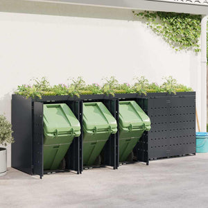 vidaXL Wheelie Bin Shed for 5 Bins Anthracite
