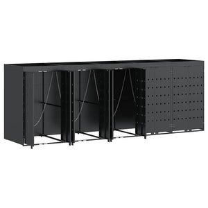 vidaXL Wheelie Bin Shed for 5 Bins Anthracite
