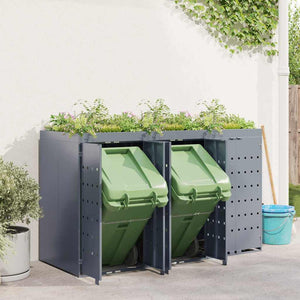 Mülltonnenbox für 3 Tonnen, Hellgrau