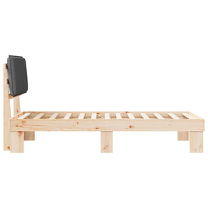Bettgestell Dunkelgrau 100x200 cm mit Kopfteil
