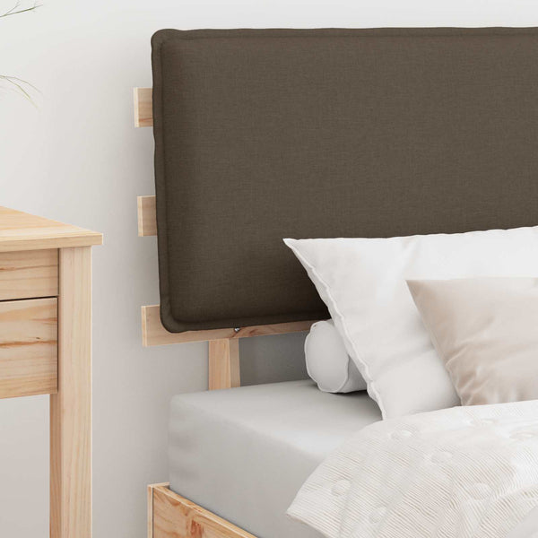 Bettgestell Taupe 80x200 cm mit Kopfteil