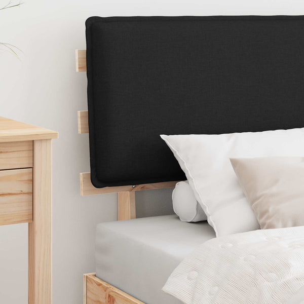 Bettgestell Schwarz 90x190 cm mit Kopfteil