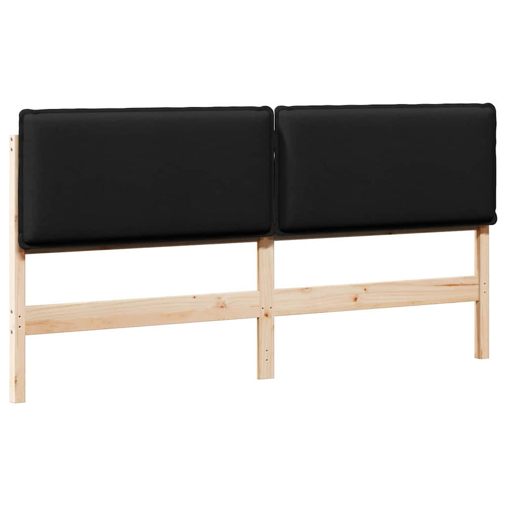 Gepolstertes Kopfteil 180 cm, Natur & Schwarz