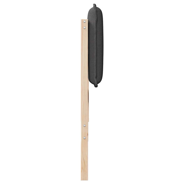 Gepolstertes Kopfteil 160 cm Natur/Dunkelgrau