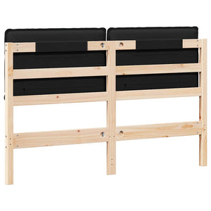 Gepolstertes Kopfteil 160 cm Natur/Schwarz