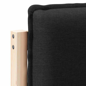 Gepolstertes Kopfteil 140 cm Natürlich & Schwarz