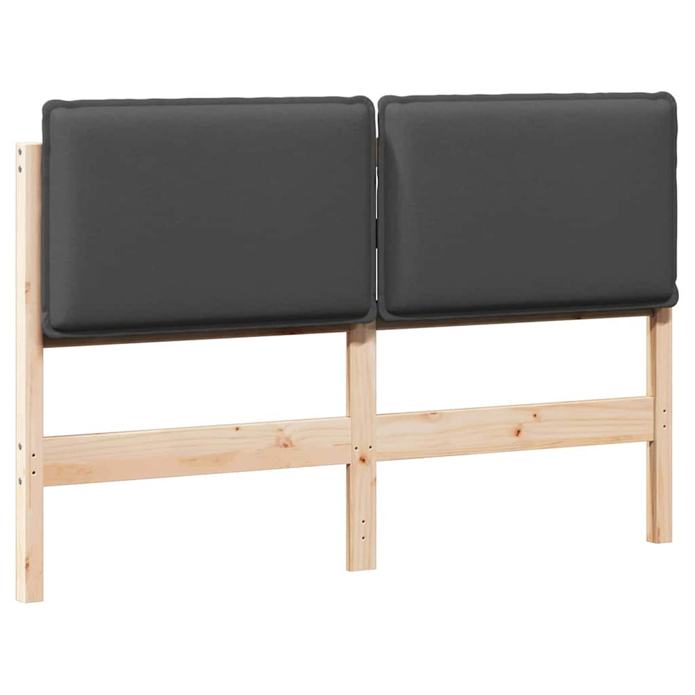 Gepolstertes Kopfteil 120 cm Natur/Dunkelgrau