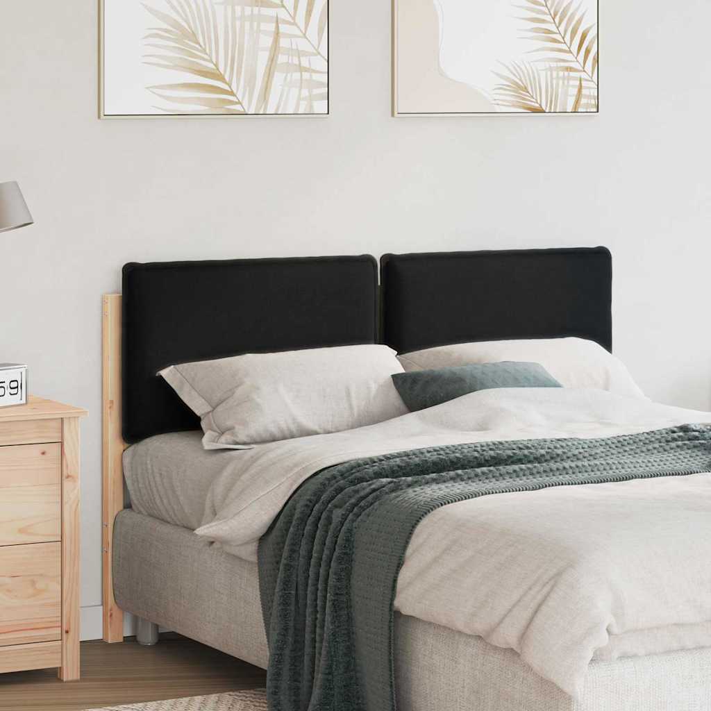 Gepolstertes Kopfteil 120 cm – Natur & Schwarz