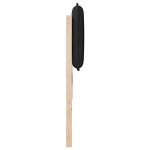 Gepolstertes Kopfteil 100 cm, Natur & Schwarz