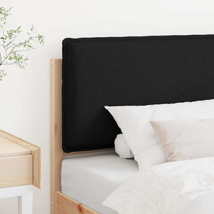 Gepolstertes Kopfteil 75 cm Natur & Schwarz
