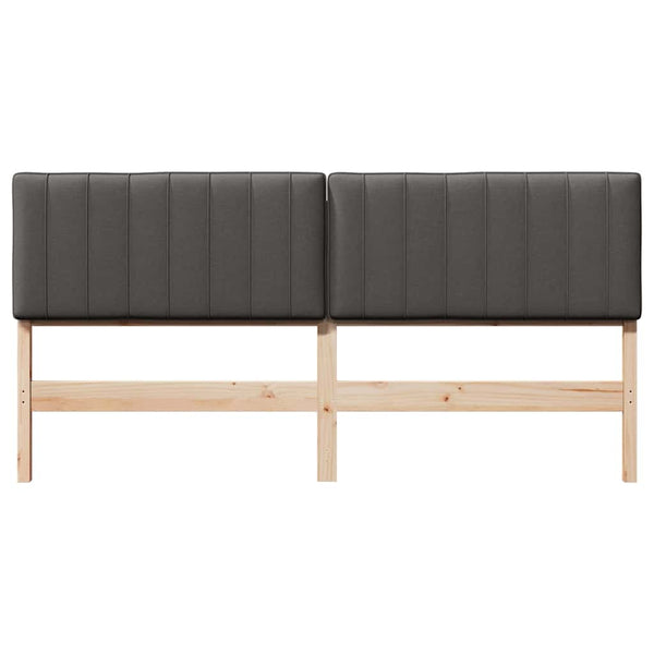 Gepolstertes Kopfteil Braun/Dunkelgrau - 200 cm