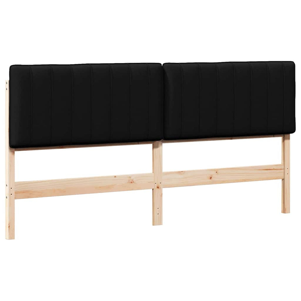 Gepolstertes Kopfteil Braun & Schwarz 200 cm