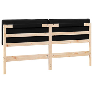 Gepolstertes Kopfteil Braun & Schwarz 200 cm